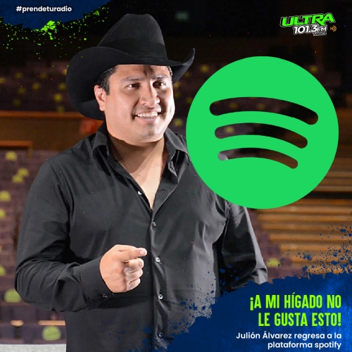 Julión Álvarez de regreso en Spotify