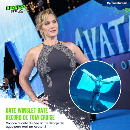 ¡Pobre Tom Cruise! Kate Winslet rompe su récord bajo del agua