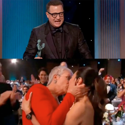 Los SAG Awards 2023 fueron una locura, Bredan Fraser premio a mejor actor, beso de emoción entre Jamie Lee y Michelle Yeoh y más.