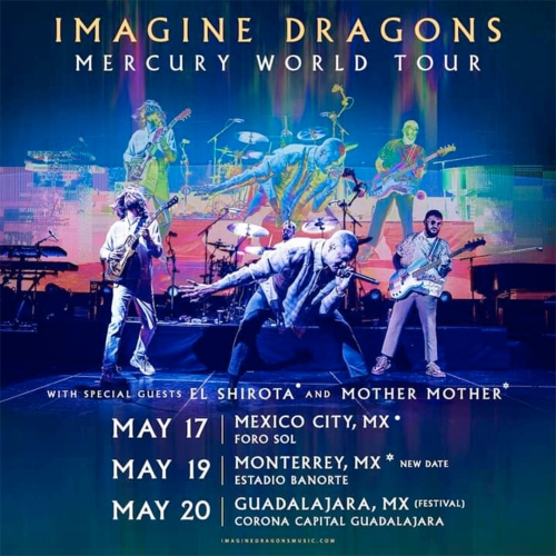 ¡Llegan a México! Imagine Dragons anunció las fechas de su nuevo tour y tendremos tres conciertos en el país.