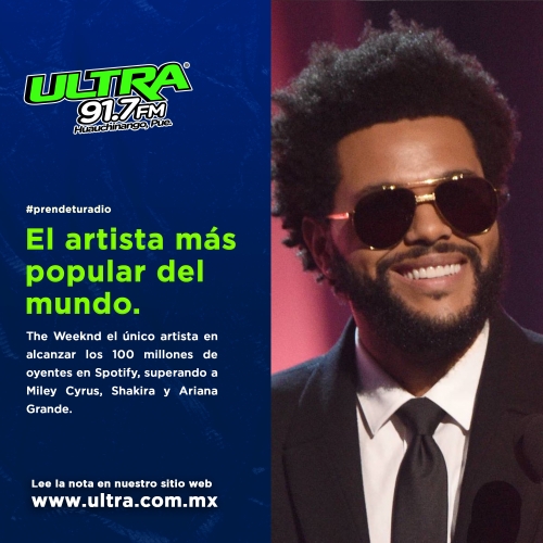 THE WEEKND EL ARTISTA MÁS POPULAR DEL MUNDO